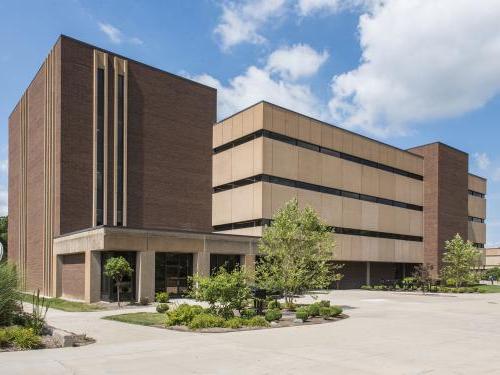 Helmke library located on the main campus.